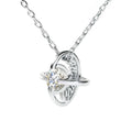 Custom White Gold Stereoscopic Planet 1ct VVS  Diamond Charms Real Silver Necklace 925 Sterling Moissanite Pendant Women