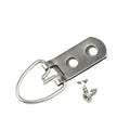 2-Hole Cast Iron Picture Hanger with D Ring Hardware Plain Finish Professional Grade Silver for Heavy Industry Frame Accessories