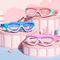 2025 Factory Wholesale Anti Fog HD Lens Fashion Children Rubber Silicone Racing Swimming Goggles for Kids