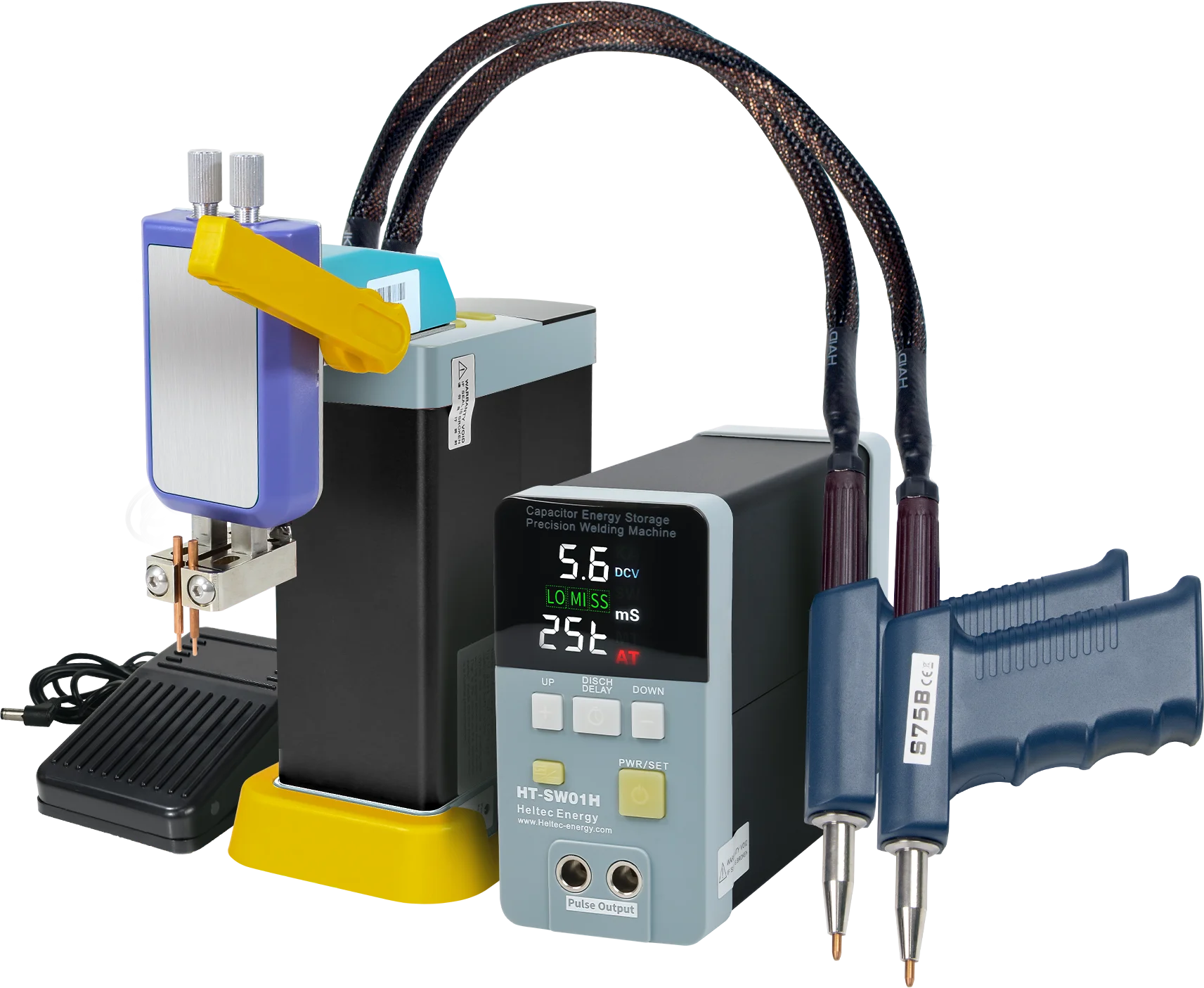 Heltec Handheld Spot Welder Pure Nickel/Nickel Plating/Nickel Aluminum Sheet Battery Spot Welding Machine 0.5mm Max