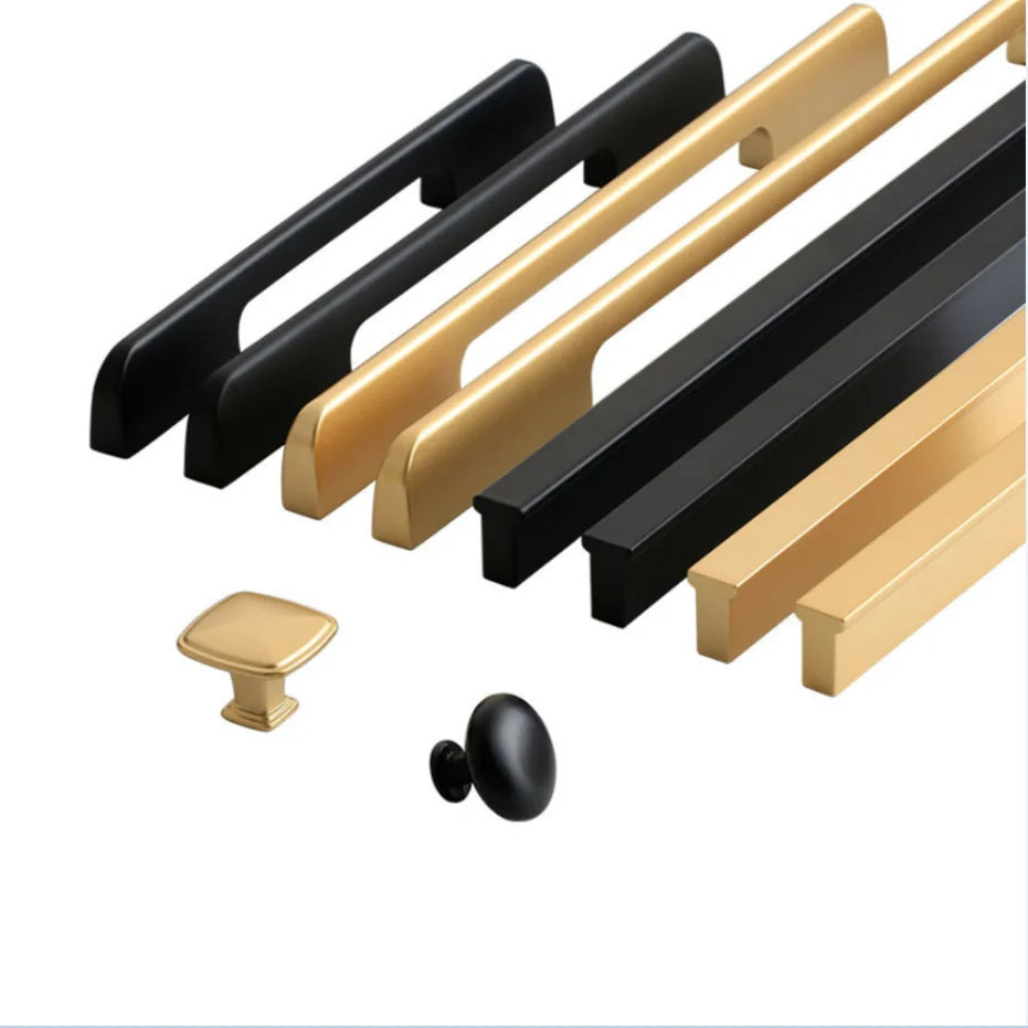 Price Negotiation Kitchen Cabinet Hardware Aluminum Electroplating Anti Layer Bedroom Wardrobe Furniture Pulls Handle Knob