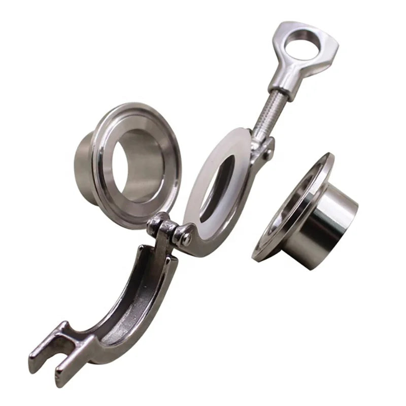 Stainless Steel 0.5" 0.75" 7" 1.5 2 4 7 Inch Tri Clamp Long Weld Ferrule Heavy Duty Clamp Cross