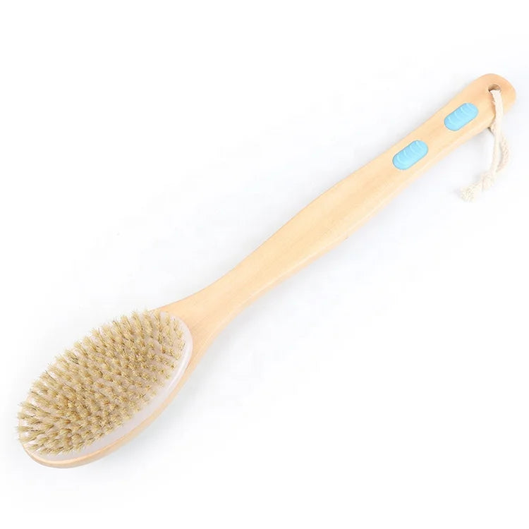 LOW MOQ Customize LOGO Double Sides Bath Brush Soft Medium Hard Bristle Body Brush