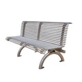 Outdoor Furniture Modern Commercial Metal Bench Public Park Stainless Steel Bench Seating Outside Garden Patio Seat Bench