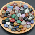 Wholesale Mini Natural Crystal Hearts Gemstone Love Healing Stones in Mixed Colors Heart Shaped Other Crystal Crafts