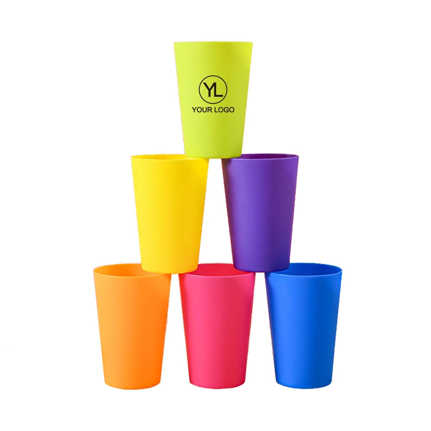 Custom Logo BPA Free 8oz Reusable Stadium Drinking Cup Plastic Party Drinkware for Event Giveaways