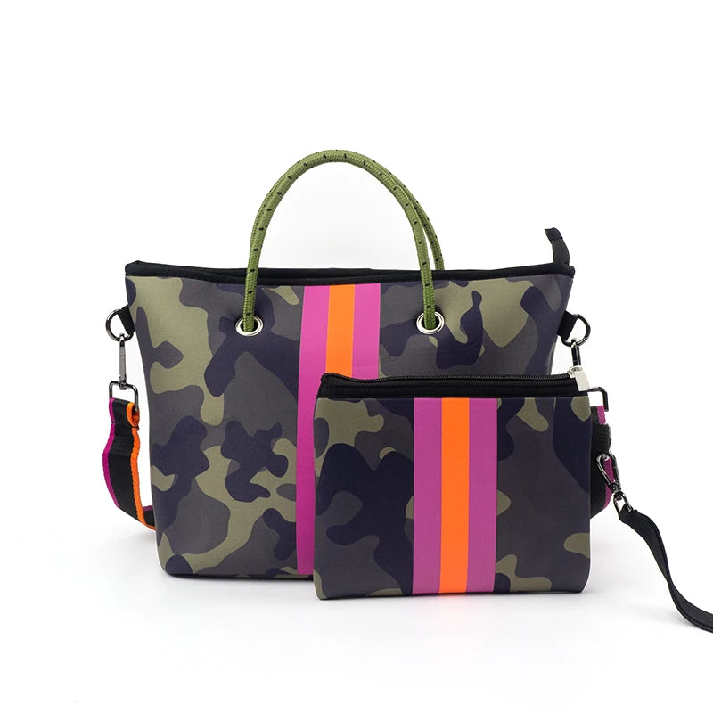 2025 Best Selling Perforated Neoprene Handbag Wholesale Beach Bag Women Tote Multifunctional Neoprene Backpack Women