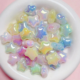 Cute Bright Colors Acrylic Beads 20mm Hot Sale Star Shape Acrylic Beads for Jewelry Making