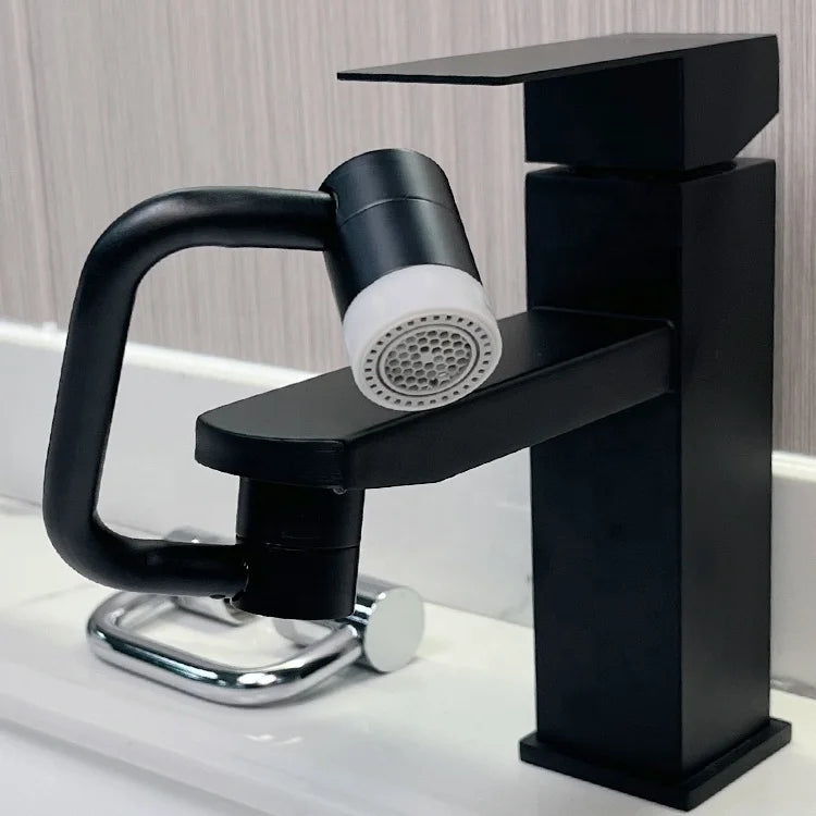 1080 Swivel Robotic Arm Faucet Sprayer Aerator Brass Black Water Saving Faucet Extender Hot Cold Kitchen Basin Faucet Aerator