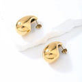Ruigang Custom Stainless Steel Waterproof 18k PVD Gold Earring Women Fashion Jewelry Earrings Women Stud Earring
