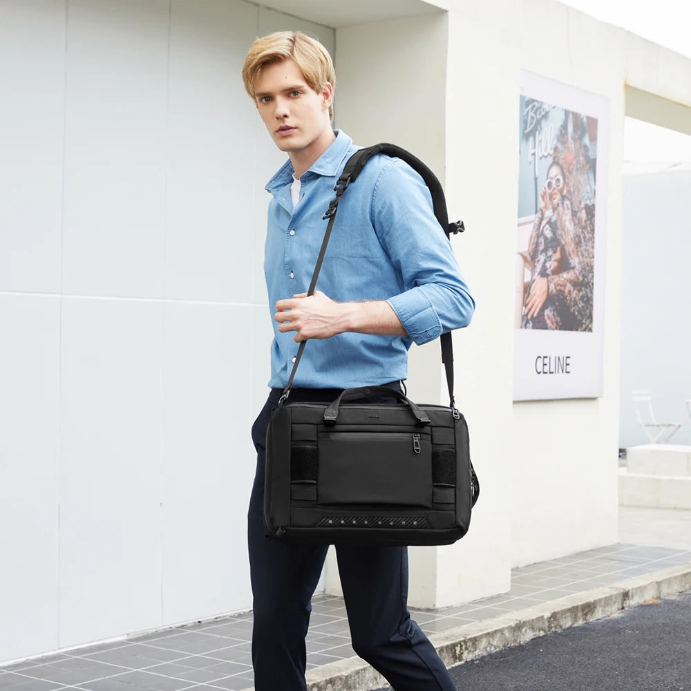 Ozuko 9749 3-in-1 Laptop Tote Bag for Men 15.6 Inch Large Professional Teacher Purse Lightweight Computer Laptop Backpack