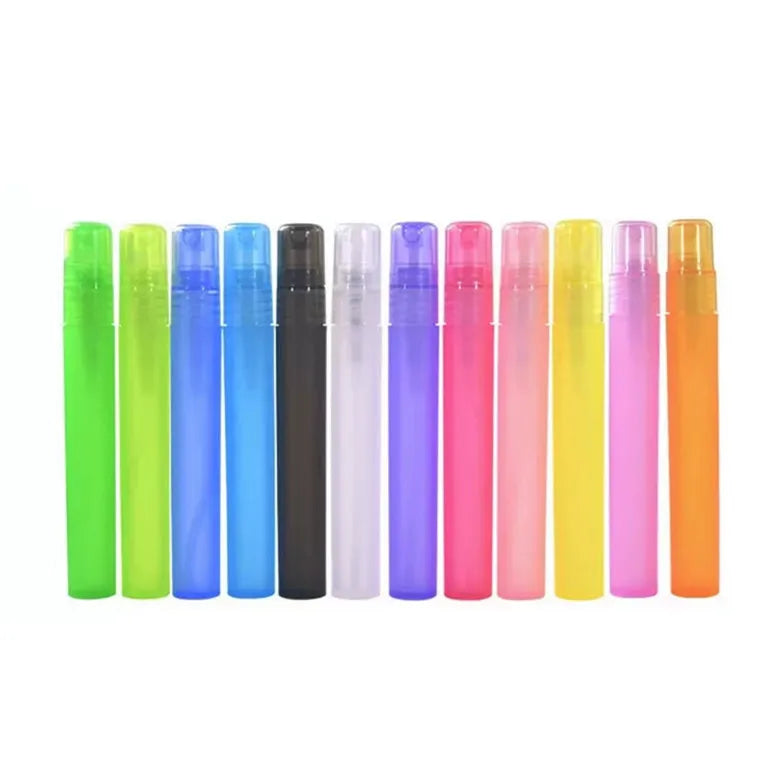 5ml 8ml 10ml 15ml Plastic Frosted Travel Perfume Pen Pink Purple Blue Clear Mini Sample Refillable Perfume Spray Bottle