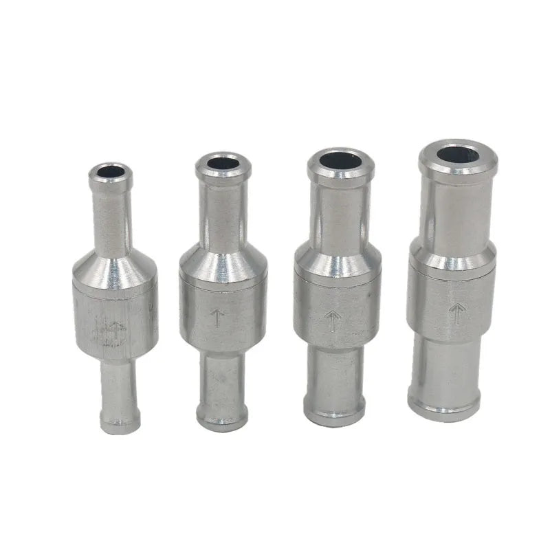 Universal Aluminium Alloy One-Way Check Valve Petrol/Diesel Fuel Non-Return Manual Control Sizes 4mm 6mm 8mm 10mm 12mm