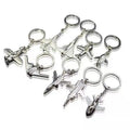 Wholesale Keychain Accessories Promotional Aircraft Model Keychain Metal Sublimation Keyrings Airplane Keychain