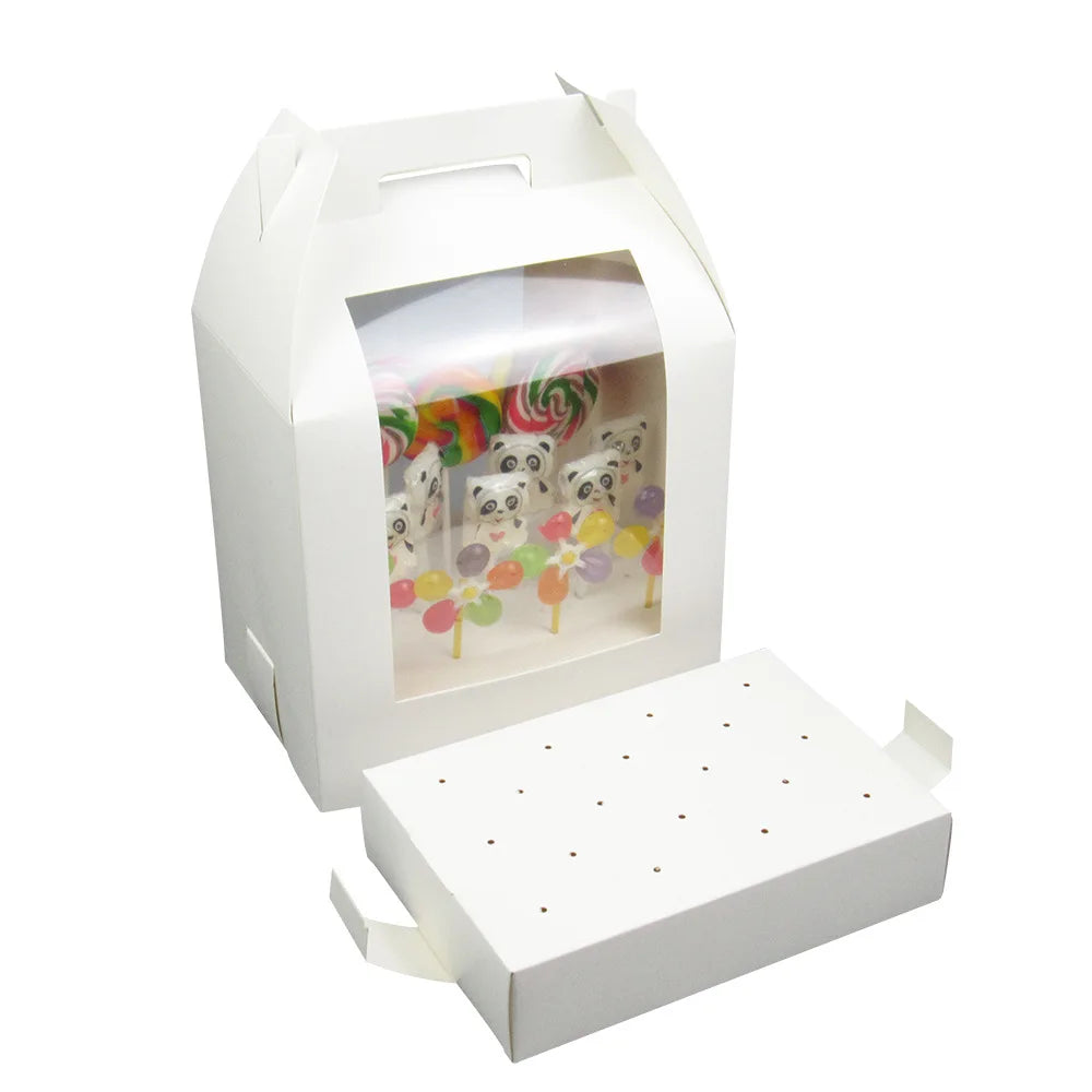 Wholesale Custom Printing logo  Portable Lollipop Packaging Box and Open Window Candy Display Boxes