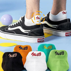 Wholesale Fashion Letter Embroidered Short Socks Summer Cotton Ankle Socks for Men