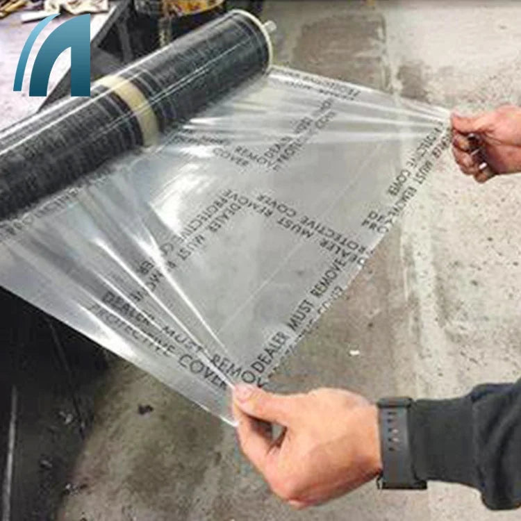 High Tack Soft PE Moisture Proof Blow Molding Auto Carpet Clear Protective Film Easy to Peel TUV Certified for Cars