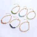 Freshwater Pearl Bracelet with Gemstone Beads Handmade Natural Stone Bracelet for Jewelry Gift