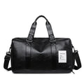 Travel Gym Bag Wet & Dry Separation Waterproof Leather Duffel Luggage Custom Logo PU Leather Fitness Sports Geometric Pattern
