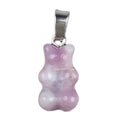 Wholesale Carved Bear Animal Shaped Pendant Natural One Stone Pendants for Jewelry Making Necklace Crystal Agate Custom Jewelry