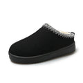 Women Fashion Autumn Winter Closed Toe Anti-Slip Comfort Suede Plush Fur Warm Indoor Outdoor Slipper Shoe