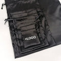 Custom Luxury Drawstring Satin Cosmetic Packaging Bag for Wig Dust Storage Jewelry Satin Gift Bags