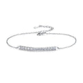 OAHLAN Fashion Jewelry Cubic Zirconia 925 Sterling Silver Adjustable Extension Bracelets for Women Anniversary Gifts
