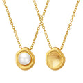 Wholesale 18K Gold Plated Stainless Steel Choker Necklace Elegant Round Baroque Pearl Necklace Party Fashion Jewelry  for Women