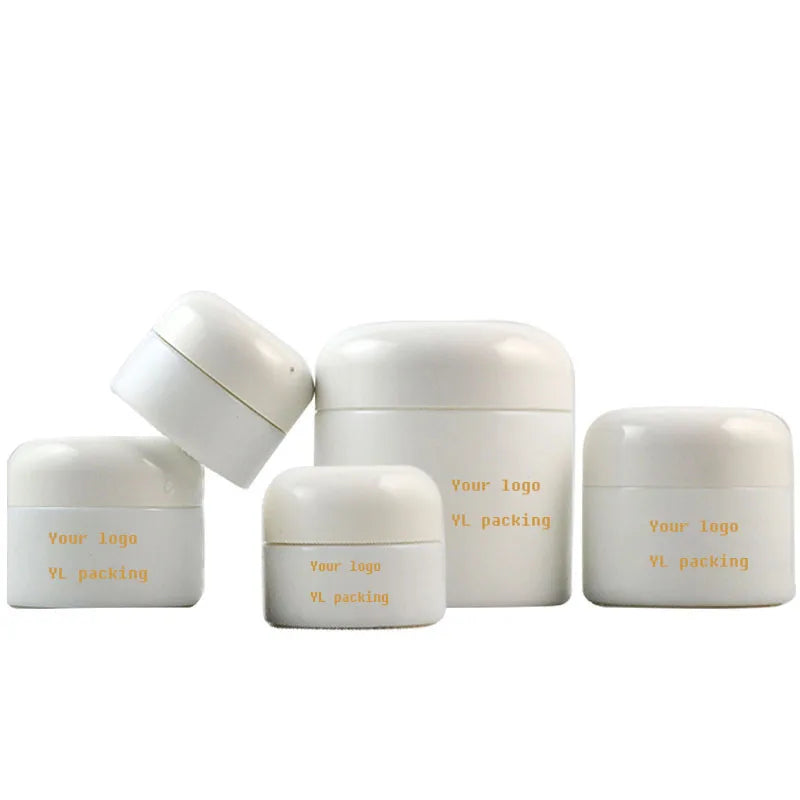 100g 60g 50g 30g 20g 15g Opal White Blue Amber Porcelain White Glass Cream Jar