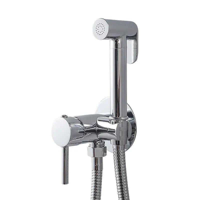 STOCCO Wall Mounted Chrome Hand Bidet Sprayer Diverter Modern Design Bathroom Shattaf Faucet 5 Year Warranty
