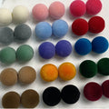 Fluff Factory Direct DIY Jewelry Bracelet Bag Making Retro Style 14MM 16MM Flocking Round Beads No-Hole Loose Beads