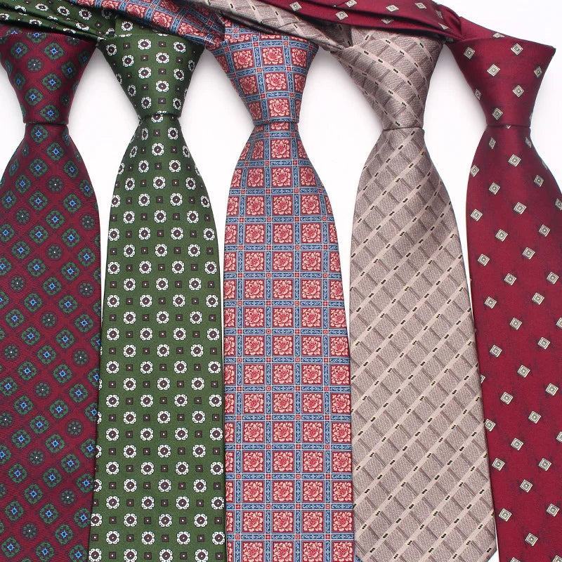 High Quality Various Styles of Business Necktie Color Woven Casual Polyester Tie Accessories for Men Parties