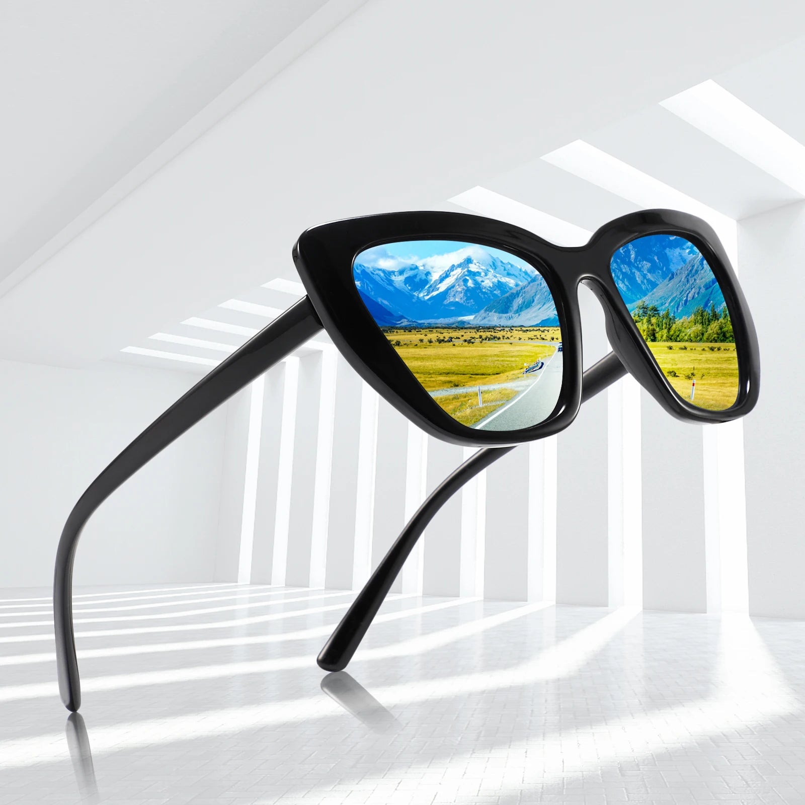 2025 Tiktok Trendy Cat Eye PC Frame Shades UV400 Lenses Fashion Custom Logo Design Outdoor Sunglasses for Unisex