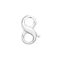 925 Silver Double Ended Lobster Claw Clasp Infinity Shape Two Sided Opening Connector for Pendant Necklace Jewelry MegaBDM