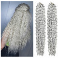 Deep Wave Crochet Hair Natural Synthetic Afro Curls Crochet Braid Ombre Long Curly Braiding Wavy Hair Extensions for Russia