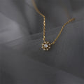 Custom Jewellery Design Gold Plating Pure Silver Girls Flower Charm Necklace