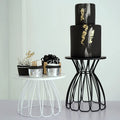 Hot Selling Wedding Cake Frame Skirt Edge Hollow Cake Tray Birthday Cake Tray Afternoon Tea Heart Frame Black and White Tray