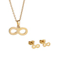 Jewelry Sets Earrings and Necklace Number 8 Infinite Stainless Steel 18K Gold Jewelry Set for Women 2025