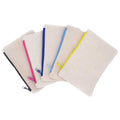 Promotion 450gsm 100% Cotton Canvas Cosmetic Bag Colorful Zipper Pouch Blank Custom Printed logo for Women Eco
