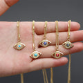 GT New Design Necklace 2022 Fashion 18k Gold Plated Not Fade Enamel Eyes Charm Pendant Necklace for Women Jewelry