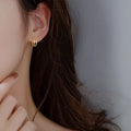 Hot Sale 925 Sterling Silver Three Layers Earrings Gold Plated Exquisite Jewelry Gift for Wedding or Party