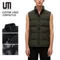 Custom Your Brand Logo Hot Selling Winter Men Clothing Thick Warm Coats Plus Size Stand Collar Vest Jacket