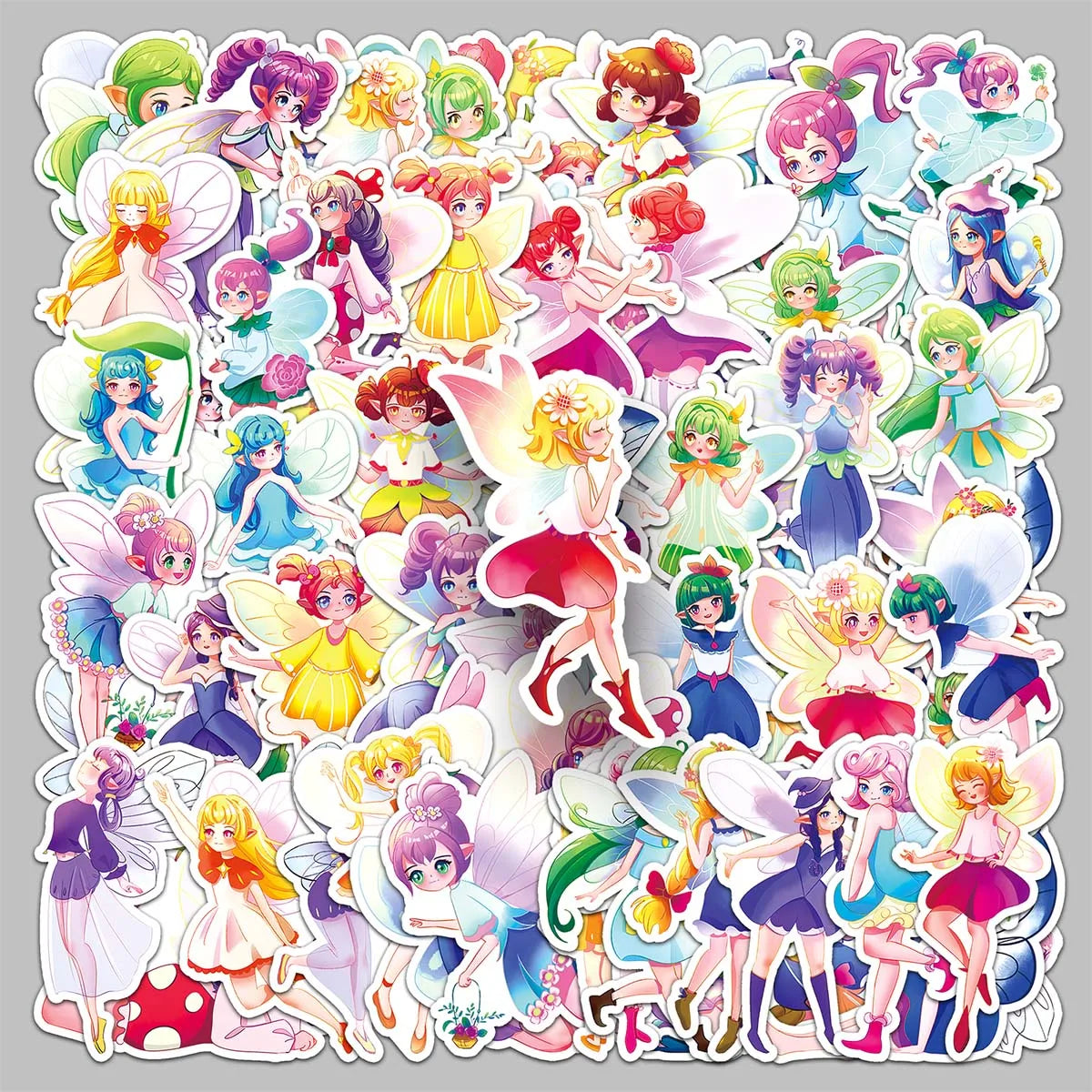 50PCS Factory Selling Sweet and Cute Original Elfin Stickers for Dressers & Makeup Mirrors
