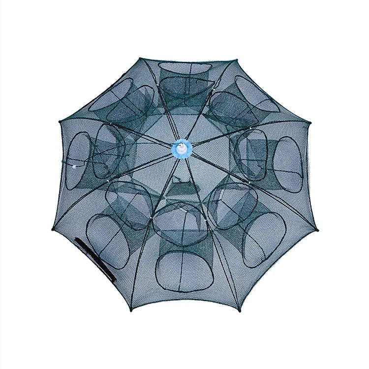 Portable 3+7 Umbrella-Shaped Folding Fishing Nets for River Lake for Drop Landing Fish Pier Harbour New Prawn Bait Crab Shrimp