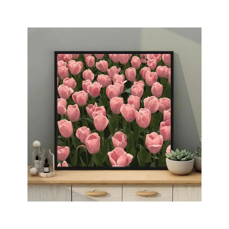 Dropshipping Abstract Red Flowers Painting 100% Hand Painted Oil Painting on Canvas Modern Wall Art Painting for Living Room