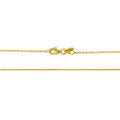 18K Gold Plated Thin 925 Sterling Silver Chain Necklace Non Allergenic Nickel Free Waterproof Nontarnish