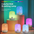 Bedroom Decorative RGB Color Changing Dimming Atmosphere Portable Touch Switch Reading European Rechargeable LED Desk Lamp
