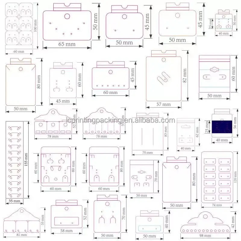 Custom Logo Printed Kraft Coated Art Paper Jewelry Packaging and Display Cards with Embossed Logo Greeting Card Type