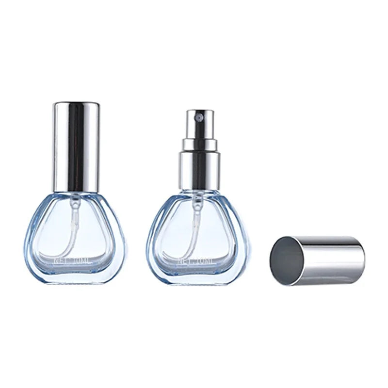 New Design Square Trapezoid Glass Spray Perfume  Bottle 10ml Refillable Luxury Pocket Sized Empty G;ass Bottle for Fragrance