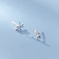 925 Sterling Silver Small Dragonfly Shape Ear Studs Earrings Cute Earings Jewelry for Women Girls